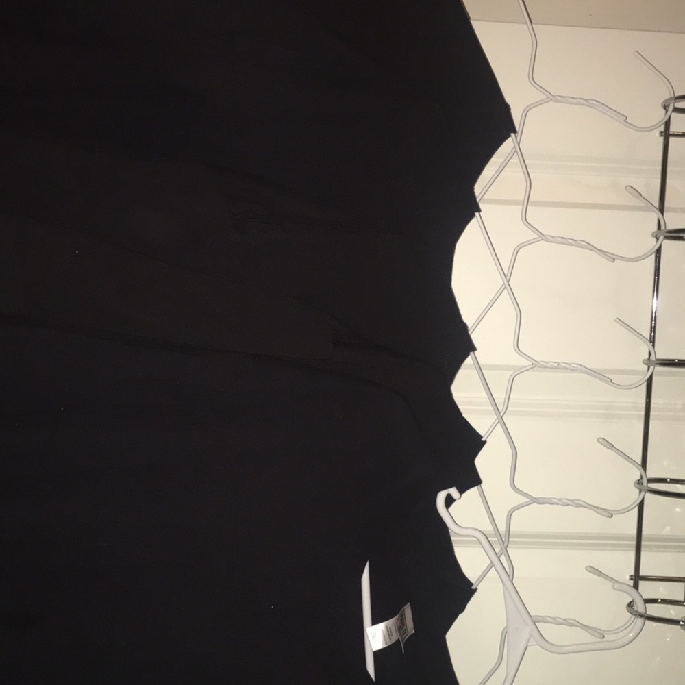 (6) Have it Tall Mens plain black t shirts. Gently used, like new